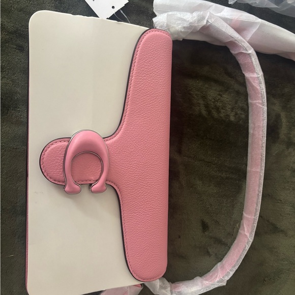 Coach Pink and White Shoulder Bag - Picture 1 of 5